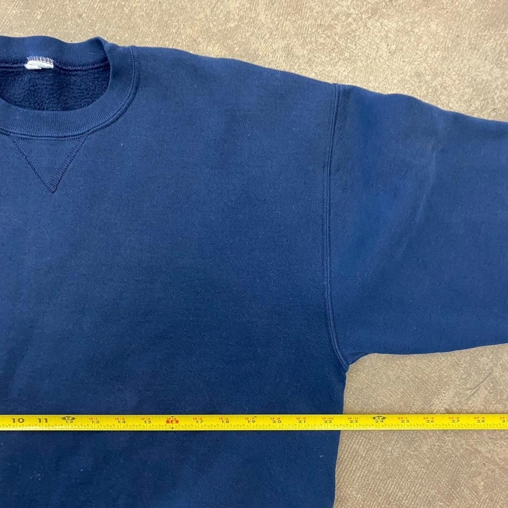 Vintage Russell Athletic 90s Blank Essential Crewneck Sweatshirt Size Large - Picture 4 of 6